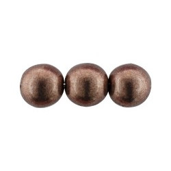 Round Beads 8mm Sueded Gold Ash Rose 300pc (08A01)
