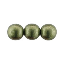 Round Beads 8mm Sueded Gold Fern 300pc (08A06)