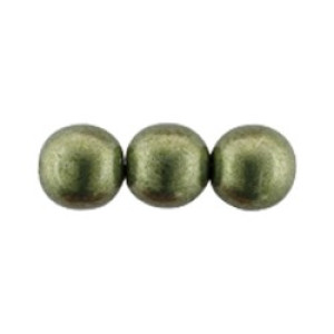 Round Beads 8mm Sueded Gold Fern 300pc (08A06)