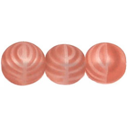 Round Beads 8mm Matte - Red Stripe 300pc (M08101)