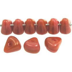 Unique Triangle Shape 9x6mm Coral Pink/Brown 250gr (77193)
