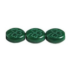 Oval Clovers 10x8mm Opaque Green 250gr (54110)