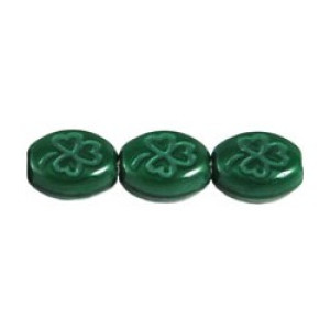 Oval Clovers 10x8mm Opaque Green 250gr (54110)