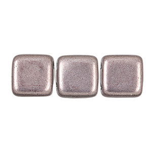 Tile Bead 6mm Saturated Metallic Almost Mauve 600pc (05A02)