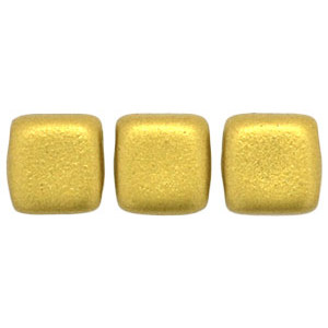 Tile Bead 6mm Matte - Metallic Aztec Gold 600pc (K0172)