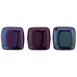 Tile Bead 6mm Luster - Metallic Amethyst Jet 600pc (LE23980)