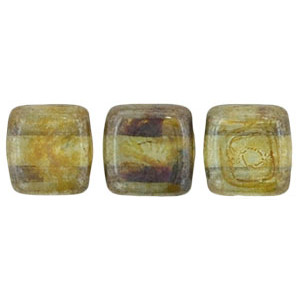 Tile Bead 6mm Luster - Transparent Green 600pc (LN00030)