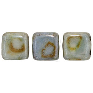 Tile Bead 6mm Luster - Opaque Green 600pc (LN02010)