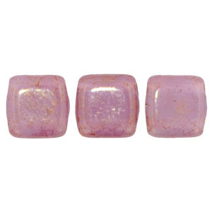 Tile Bead 6mm Pink/Topaz Luster - Milky Alexandrite 600pc (LP22310)