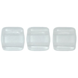 Tile Bead 6mm Matte - Crystal 600pc (M00030)