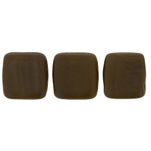 Tile Bead 6mm Matte - Chocolate Brown 600pc (M13720)