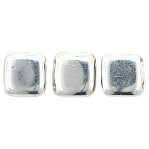 Tile Bead 6mm Silver 600pc (S00030)