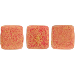 Tile Bead 6mm Pacifica - Strawberry 600pc (S1002WH)