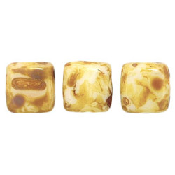 Tile Bead 6mm Alabaster - Picasso 600pc (T02010)