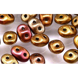 SuperDuo 5x2mm Matte - Metallic Gold Iris 100gr (01610CR)
