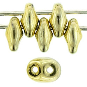 SuperDuo 5x2mm Polished Brass 100gr (26440CR)