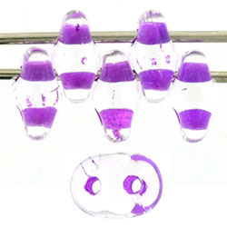 SuperDuo 5x2mm Crystal - Lt Purple-Lined 100gr (44826CR) SuperDuo 5x2mm Crystal - Lt Purple-Lined 100gr (44826CR)