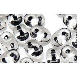 SuperDuo 5x2mm Crystal - Black-Lined 100gr (44849CR) SuperDuo 5x2mm Crystal - Black-Lined 100gr (44849CR)
