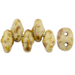 SuperDuo 5x2mm White - Orange Glaze 100gr (65415WH) SuperDuo 5x2mm White - Orange Glaze 100gr (65415WH)