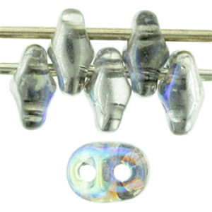 SuperDuo 5x2mm Crystal - Silver Rainbow 100gr (98530CR)