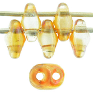 SuperDuo 5x2mm Crystal - Orange Rainbow 100gr (98535CR)