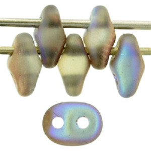 SuperDuo 5x2mm Matte - Crystal - Copper Rainbow 100gr (98833CR)
