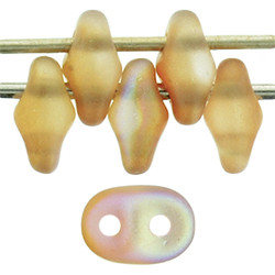 SuperDuo 5x2mm Matte - Crystal - Orange Rainbow 100gr (98835CR)