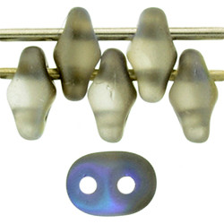 SuperDuo 5x2mm Matte - Crystal - Graphite Rainbow 100gr (98837CR)