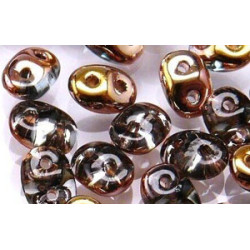 SuperDuo 5x2mm Aqua - Capri Gold 100gr (C60020)