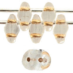 SuperDuo 5x2mm Crystal - Gold-Lined 100gr (CLG00030)