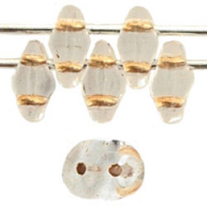 SuperDuo 5x2mm Crystal - Gold-Lined 100gr (CLG00030)