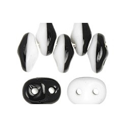SuperDuo 5x2mm Opaque Black/White 100gr (DBW00000)