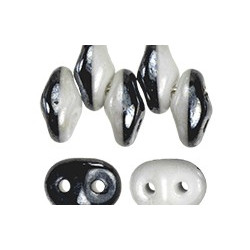 SuperDuo 5x2mm Luster - Opaque Black/White 100gr (DBW14400)