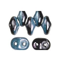 SuperDuo 5x2mm Blue Luster - Opaque Black/White 100gr (DBW14464)