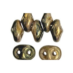 SuperDuo 5x2mm Sengal Brown-Purple - Opaque Black/White 100gr (DBW15695)