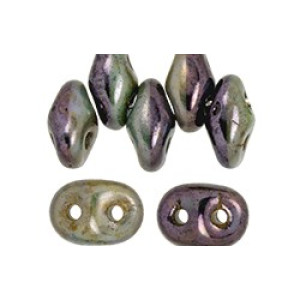 SuperDuo 5x2mm Blue Glaze - Opaque Black/White 100gr (DBW65431)