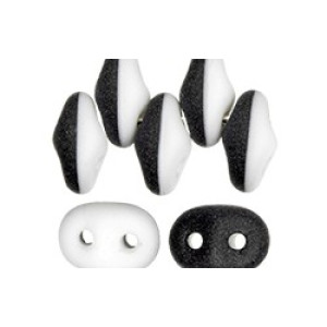 SuperDuo 5x2mm Matte - Opaque Black/White 100gr (DBW84110)