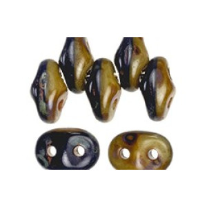 SuperDuo 5x2mm Navy Blue/Ivory - Picasso 100gr (DNI86800)