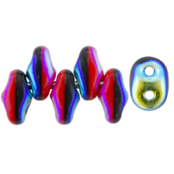 SuperDuo 5x2mm Opaque Red/Black Full AB 100gr (DRB28703)