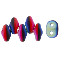 SuperDuo 5x2mm Matte - Opaque Red/Black Full AB 100gr (DRB28773)