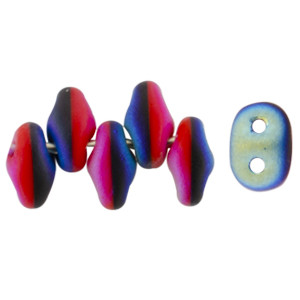 SuperDuo 5x2mm Matte - Opaque Red/Black Full AB 100gr (DRB28773)