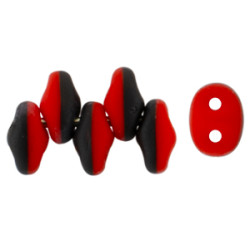 SuperDuo 5x2mm Matte - Opaque Red/Black 100gr (DRB84110)