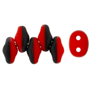 SuperDuo 5x2mm Matte - Opaque Red/Black 100gr (DRB84110)