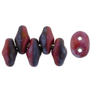 SuperDuo 5x2mm Matte Nebula - Opaque Red/Black 100gr (DRB85001)