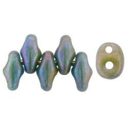 SuperDuo 5x2mm Nebula - Turquoise Green/Ivory 100gr (DTI15001)