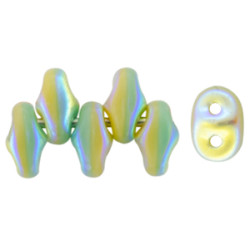 SuperDuo 5x2mm Turquoise Green/Ivory Full AB 100gr (DTI28703)