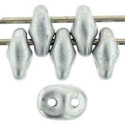 SuperDuo 5x2mm Matte - Metallic Silver 100gr (K0170)