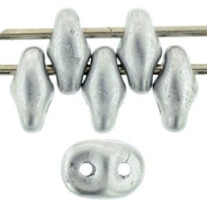 SuperDuo 5x2mm Matte - Metallic Silver 100gr (K0170)