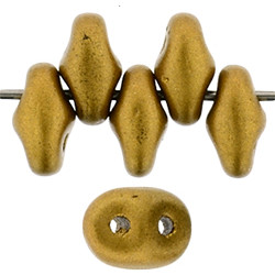 SuperDuo 5x2mm Matte - Metallic Antique Gold 100gr (K0174)