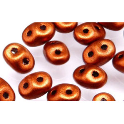 SuperDuo 5x2mm Matte - Metallic Dk Copper 100gr (K0175)